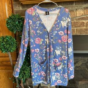 Agnes and Dora floral soft cardigan size Medium